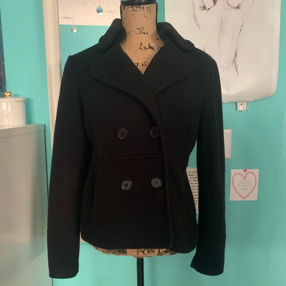 Black “BeCool” Pea Coat